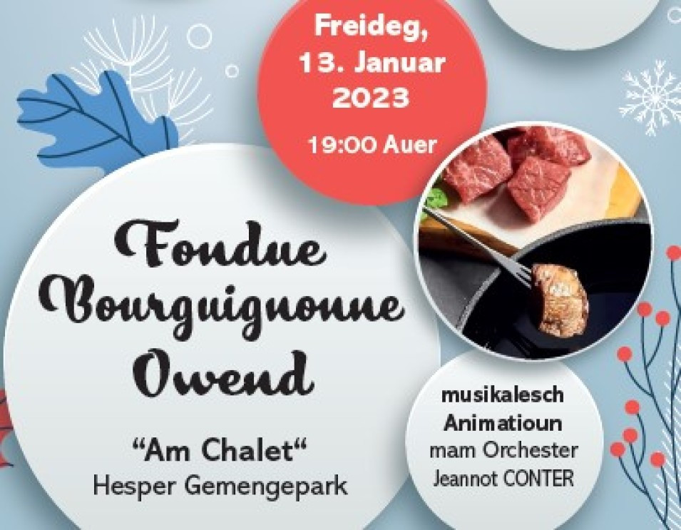 Fondue Bourguignonne Owend Syndicat d'initiative d'Hesperange